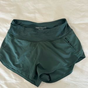 Outdoor voices exercise shorts. Small, green.